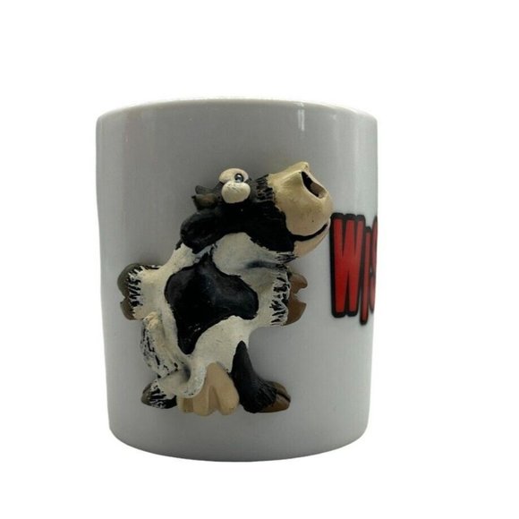 Wisconsin Coffee Cup Mug with 3d Cow Novelty - Picture 2 of 8